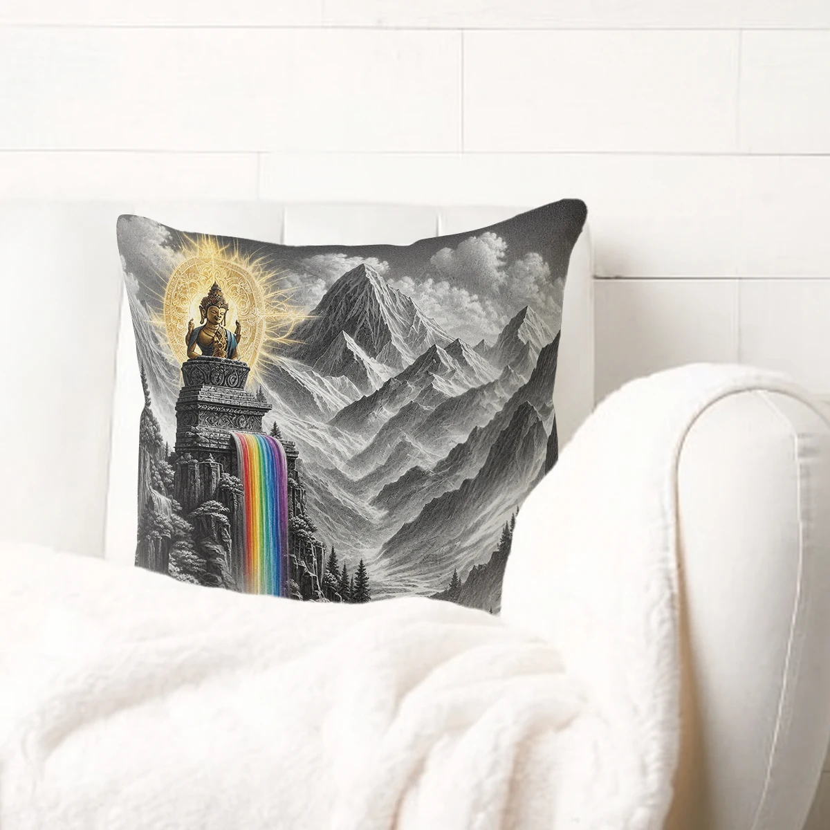 Vibrant Citrus Pattern Polyester Pillow Cover - Decorative Cushion Case for Home Sofa Couch, Stylish 2D Printed Pillow Shell