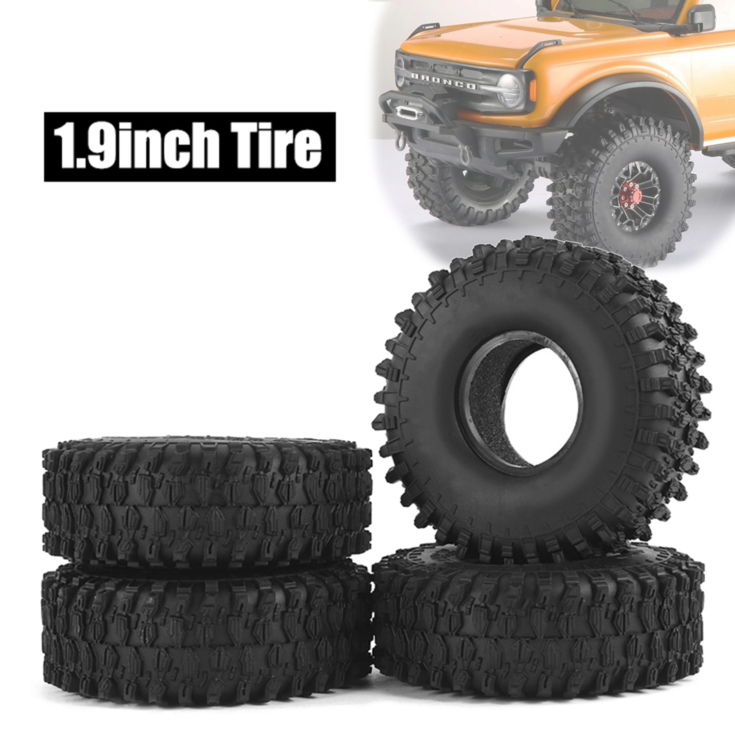 4 sztuk 1.9 cala 120mm 1/10 gąsienica RC opony samochodowe opony dla AXIAL SCX10 Wltoys Traxxas Redcat Rock 4WD MN99S zabawki