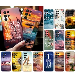 Phone Case for Samsung Galaxy S25 S24 S23 S22 S21 S20 Ultra S20 S22 S21 S20 FE S24 Plus Bible verse Jesus Christian God