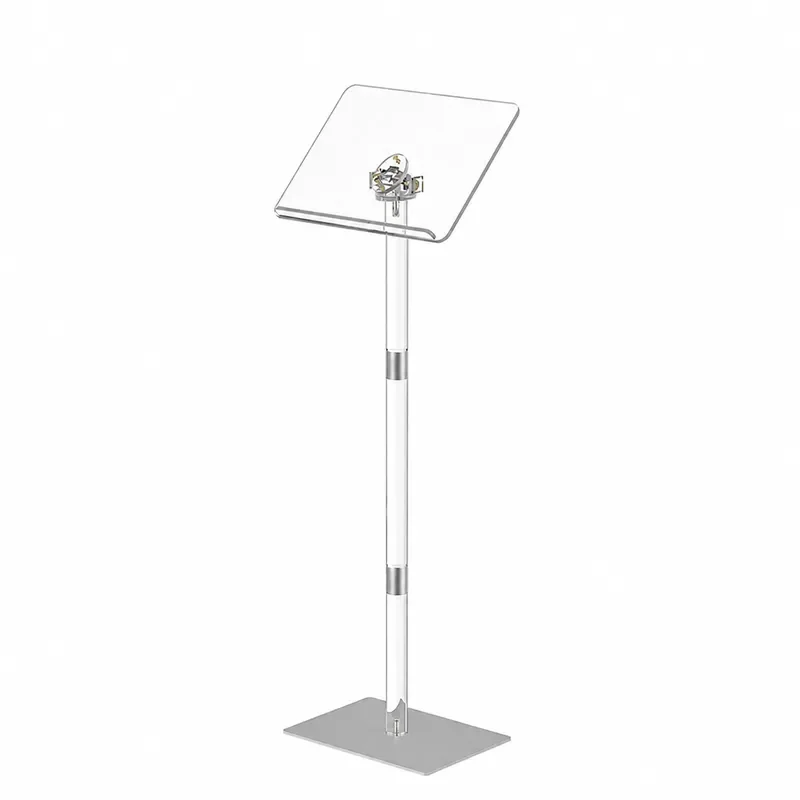 Acrylic Transparent Small Podium for Teacher Classroom Meeting Lecture Concert Church Host Speaking Table