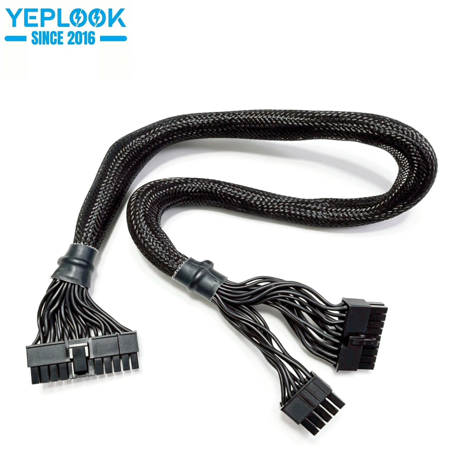 18+10-Pin to 24Pin ATX Sleeved Net 60CM Main Motherboard Power Cable for Seasonic CORE GX-500W, GX-550W, GX-650W Modular Powers