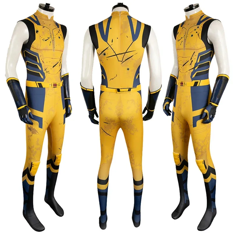 OP01 ปลอมตัวหมาป่า Logan คอสเพลย์แขนกุด Jumpsuit ภาพยนตร์ Death 3 Super Villain เครื่องแต่งกายผู้ใหญ่ผู้ชายบทบาทเล่นแฟนซีปาร์ตี้ Cl6Gd @!