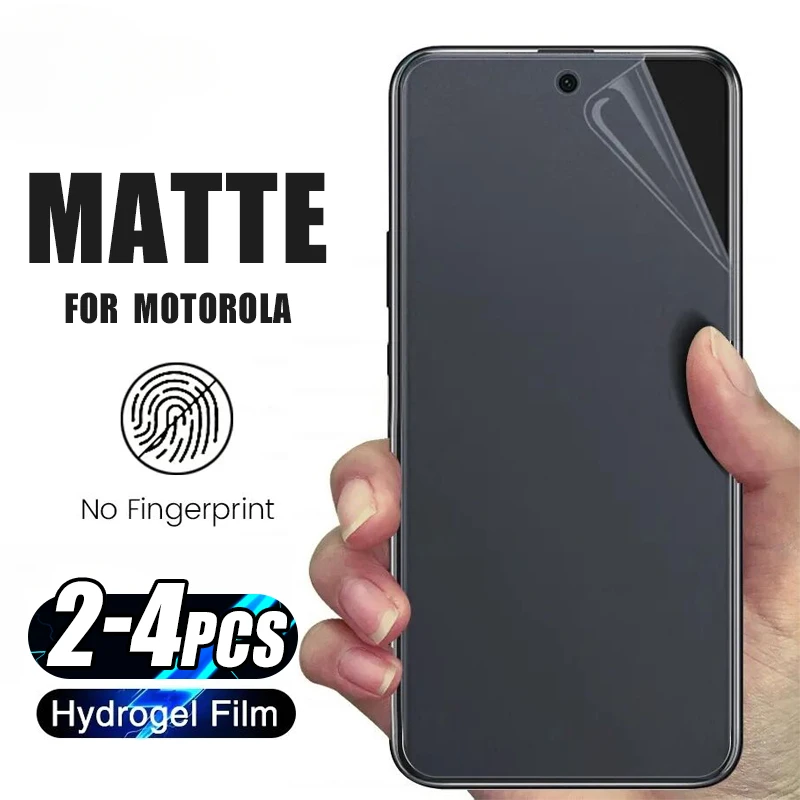 2-4Pcs Matte Hydrogel Film For Motorola Moto S50 G75 G55 G45 G35 Screen Protectors For Moto Edge 50 Neo ThinkPhone 25 Not Glass