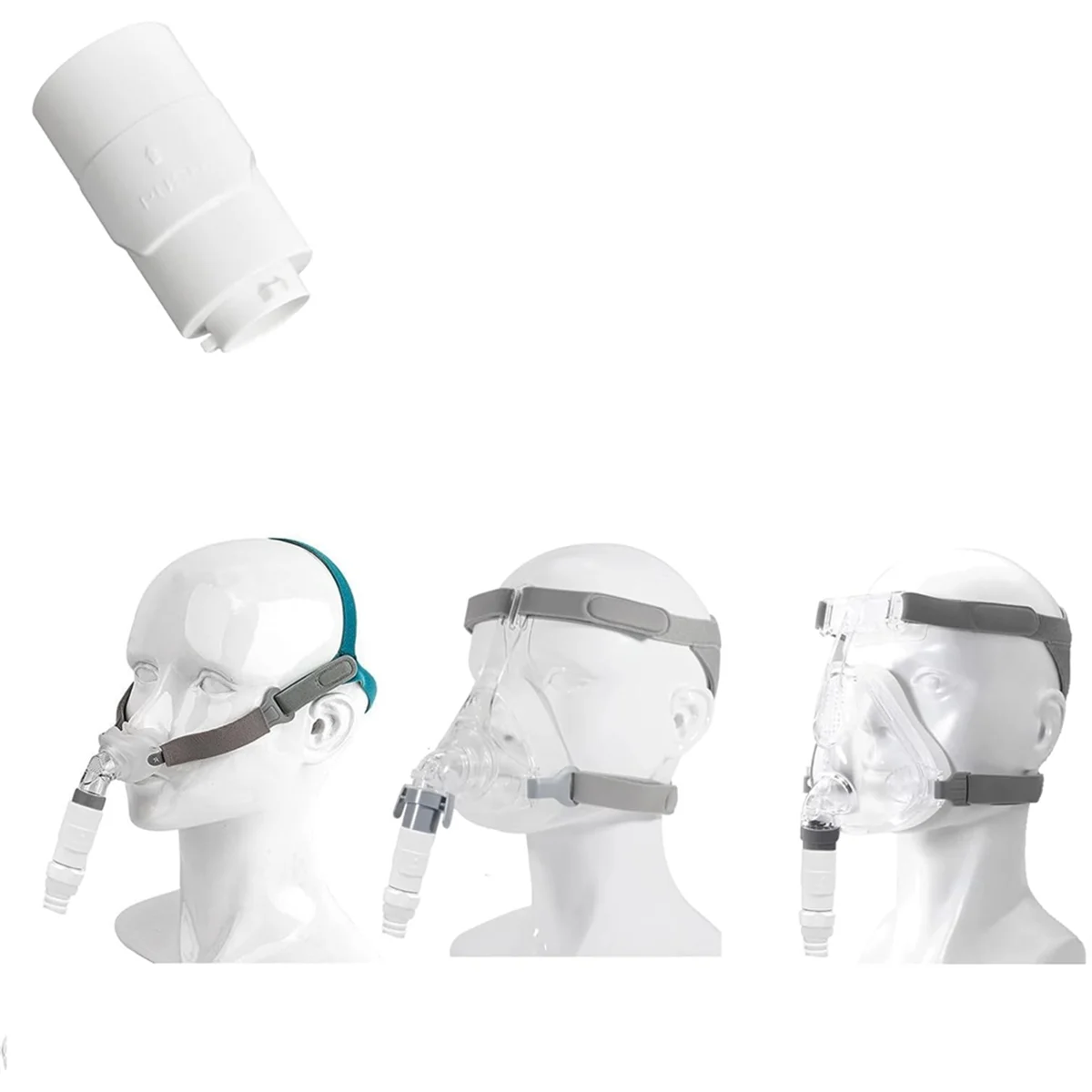 Adaptador de manguera CPAP AT59 de 2 uds para adaptador de manguera Resmed Airmini, adaptador de viaje de tubo que conecta cualquier diámetro de máscara de 22mm