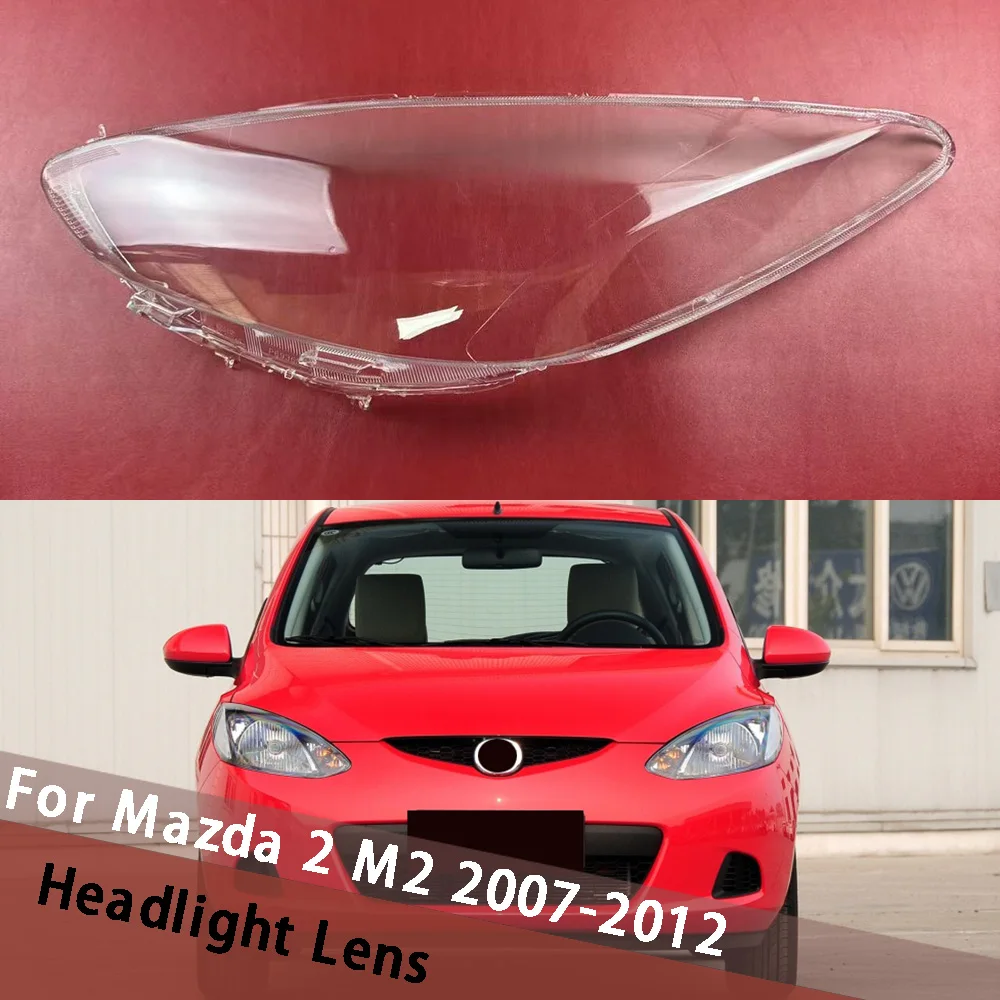 

For Mazda 2 M2 2007~2012 Transparent Lamp Shade Housing Headlamp Cover Headlight Shell Plexiglass Replace Original Lampshade
