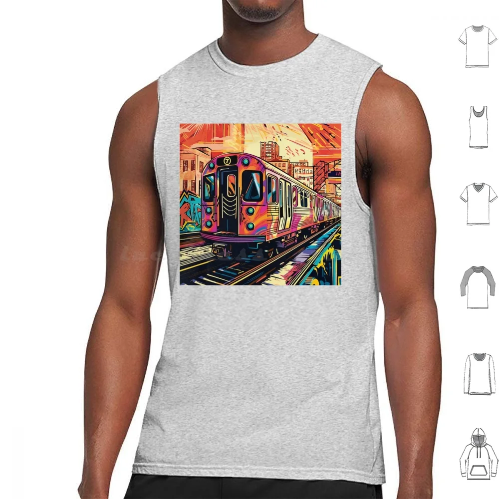 Nyc Train Tank Tops Vest Sleeveless Nyc New York Train Queens Manhattan Brooklyn City