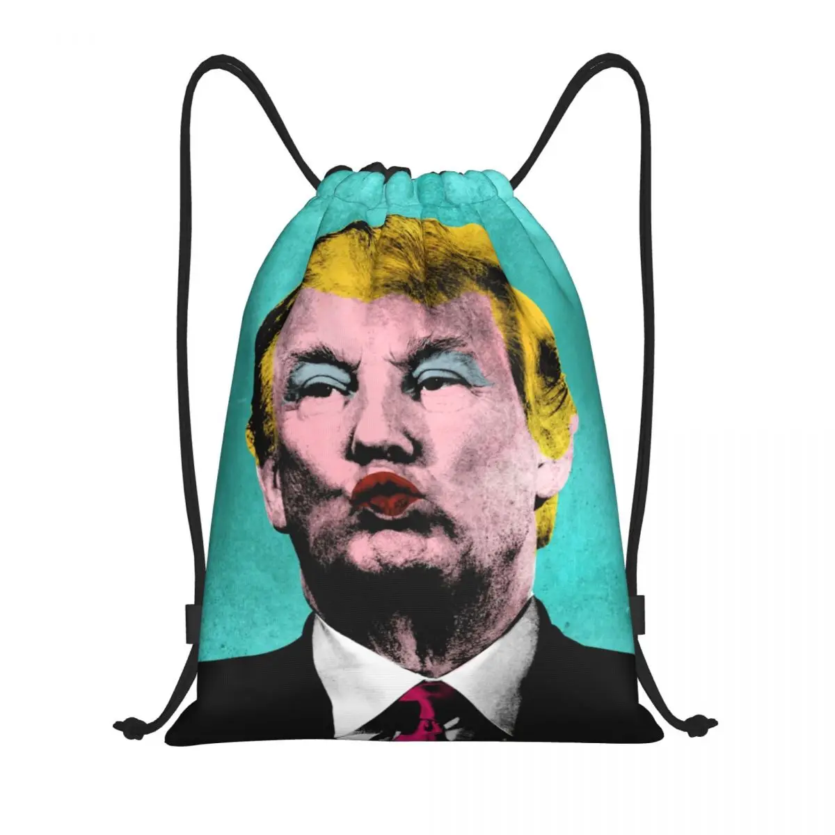 Custom Trump Drawstring Bag for Training Yoga Backpacks Men Women Sports Gym Sackpack