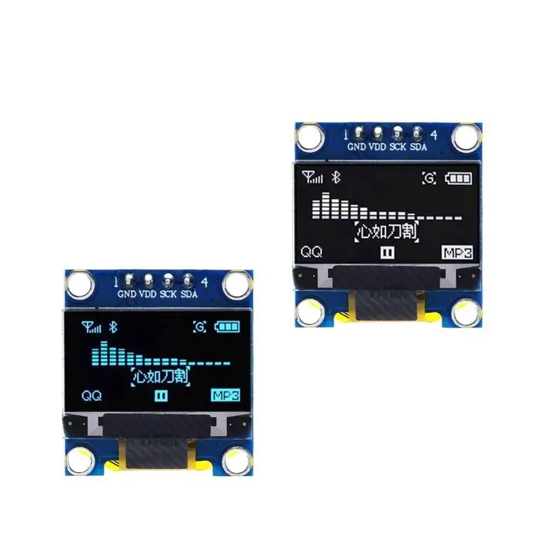 1Pc DIYUSER 0.96 Inch SSD1306 OLED Display 128x64 IIC I2C Serial LCD Screen With White Blue Yellow Colors