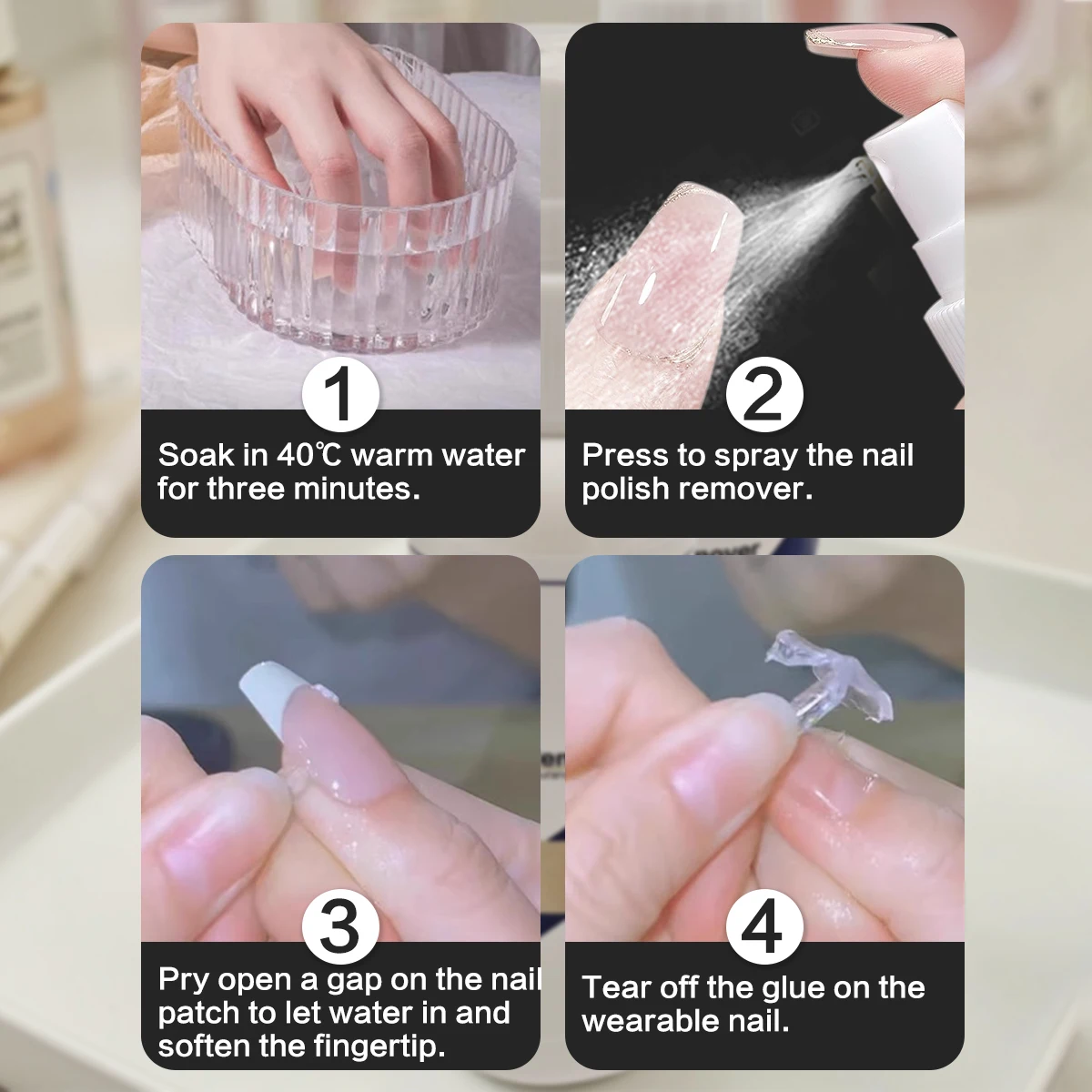 2fl. Dissolvant de colle solide pour ongles, facile à enlever sur les faux ongles, formule améliorée, douce, retrait rapide des années 15, oz