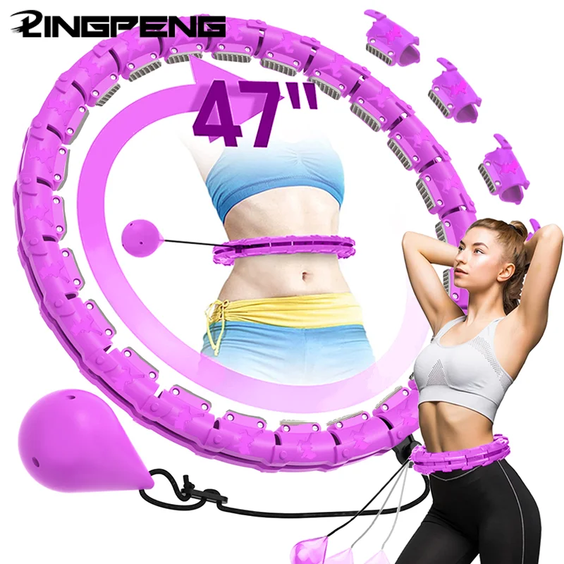 Home Workout Enhancer：Adjustable Detachable Hula Circle Sport Hoops for Full-Body Fitness Core，Tightening and Smart Weight Loss