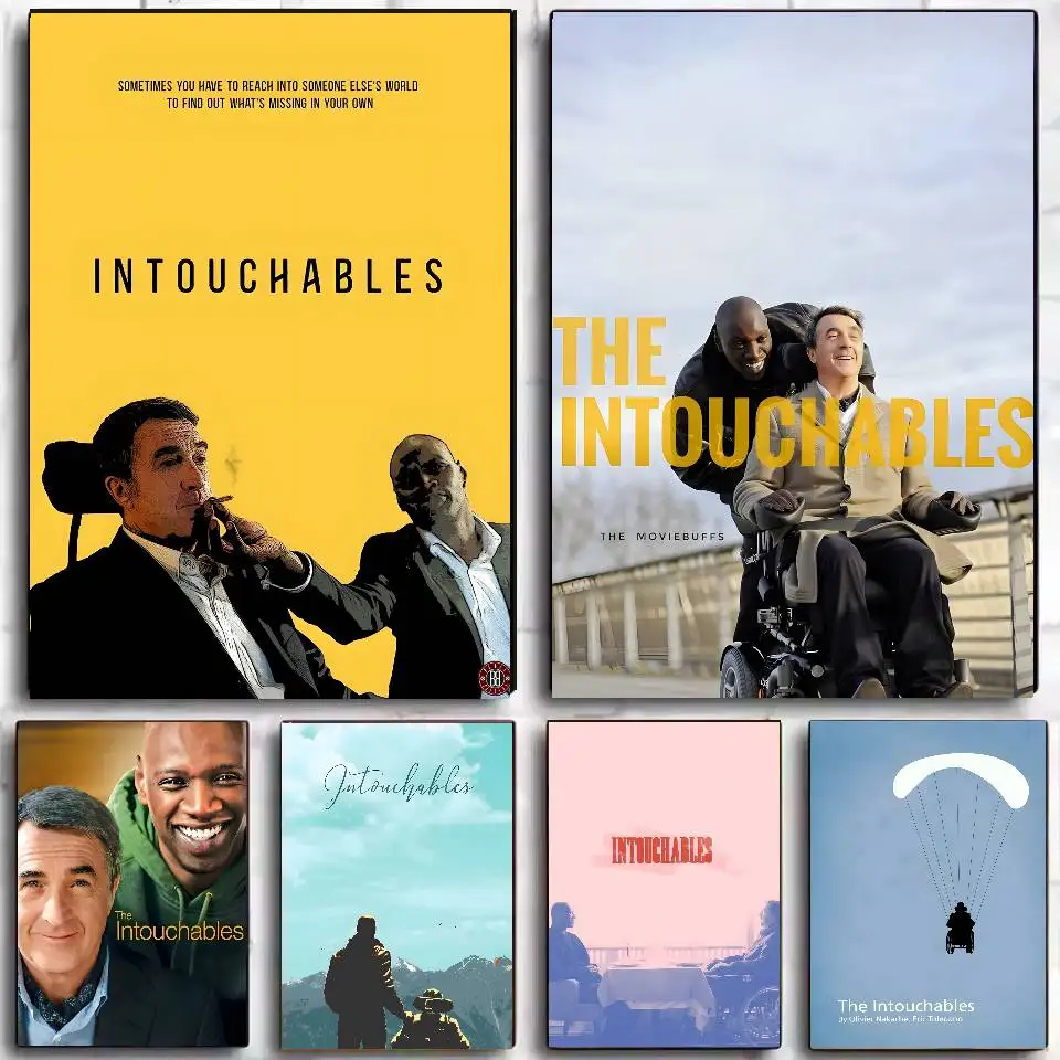 Póster de película pegajoso The Intouchables, arte autoadhesivo, pegatina de papel impermeable, decoración de pared de habitación, cafetería, Bar y dormitorio