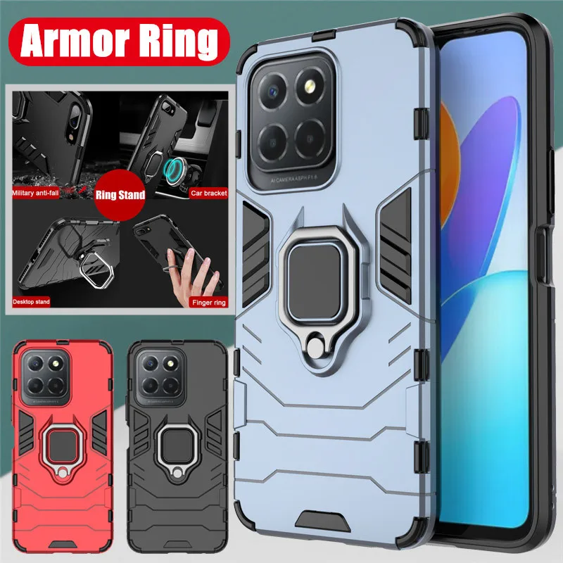 

Honor X8 4G 6.7 Cover Case New Shockproof Phone Bumper Magnetic Armor Holder Case For Huawei Honor X8 5G 6.5 Fundas