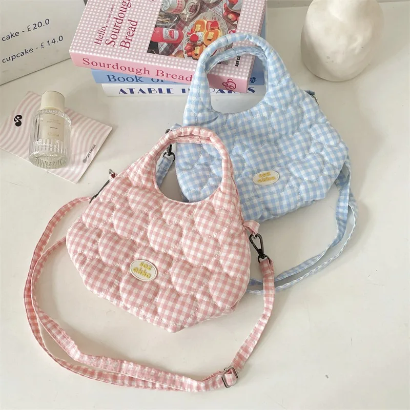 

Youda New Polyester Fabric Shoulderbag For Women Simple Heart Pattern Crossbody Handbag Small Casual Capacity Shopper Tote Bags