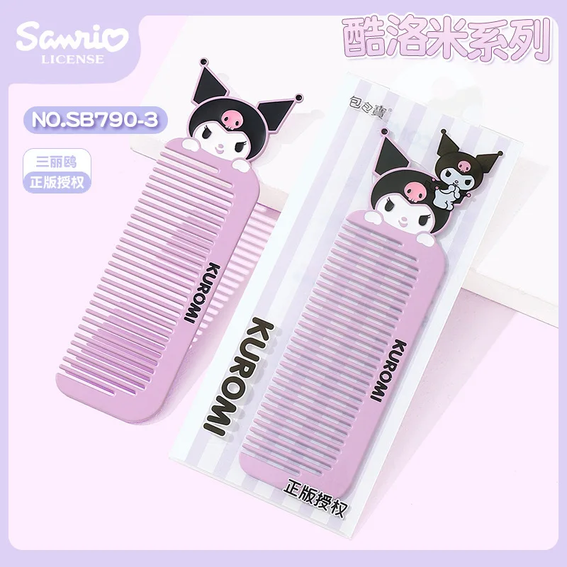 Anime Sanrio Metal Hair Comb Hello Kitty Cinnamoroll Kuromi Cartoon Three-Dimensional Comb Alloy Mini Hair Comb Children Gift