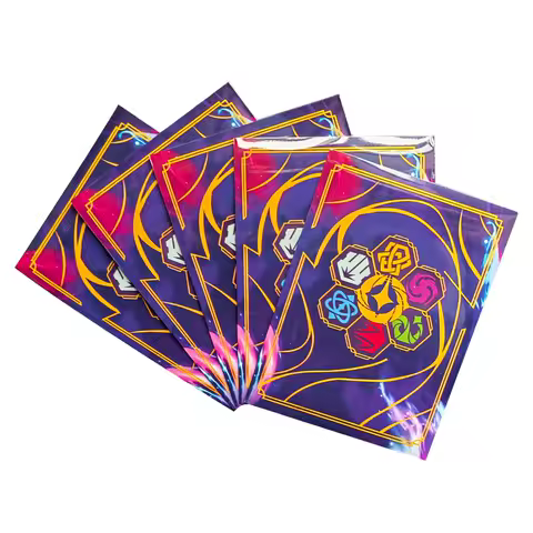 60PCS Lorcana Symbol Sleeves Standard Size Card Outer Sleeve Deck Protector PKM/MTG Trading Card Shield Non Foil Cover 66x91mm