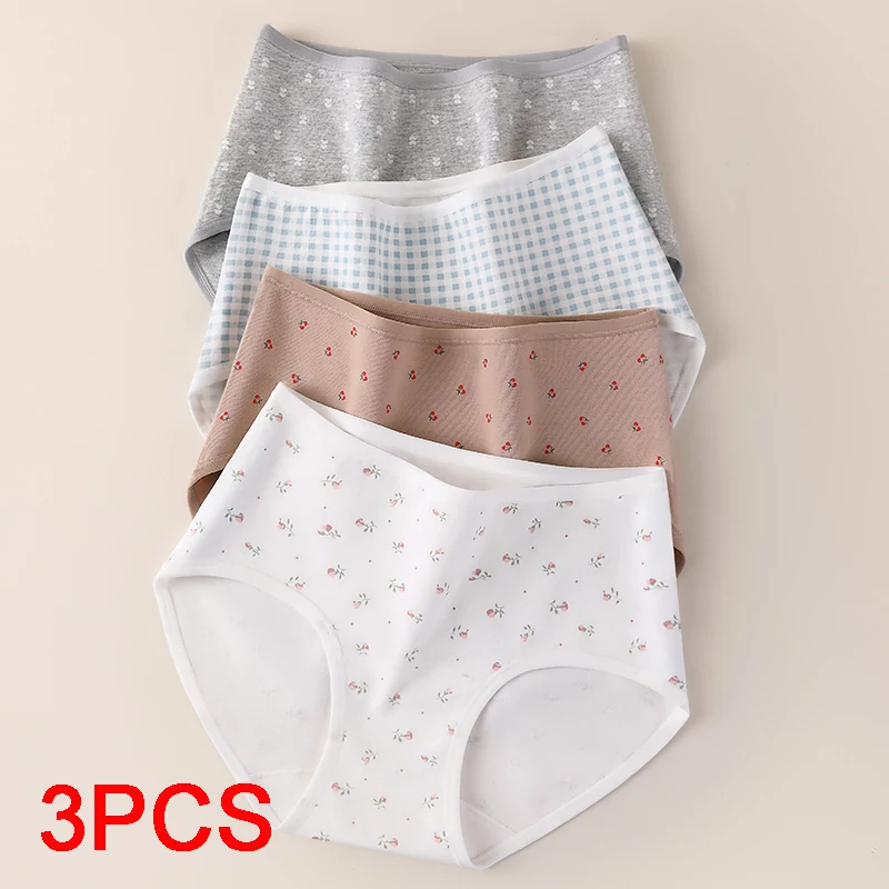 Breathable Women's Cotton Briefs Fancy Sexy Panties Set Pack Underwear Lady Plus Size Panties Lingerie Micro Triangular Seamless