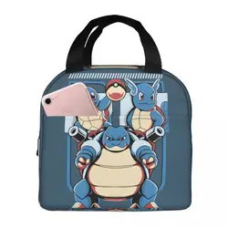 New Design Bento Boxes Evolution Water Turtle Leakproof Insulated Pokemon Office Lunch Bag For Boy Girl