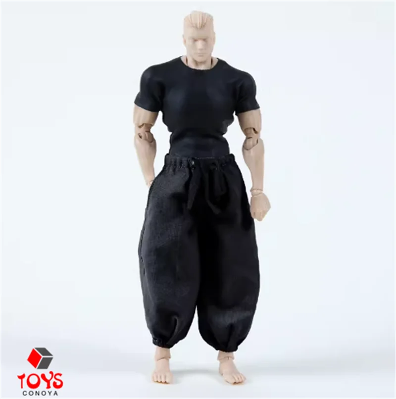 1/12 Scale Male Soldier Tight Black T-shirt Grey Loose Pants Clothes Model Fit 6 inch Romankey X COWL Action Figure Body