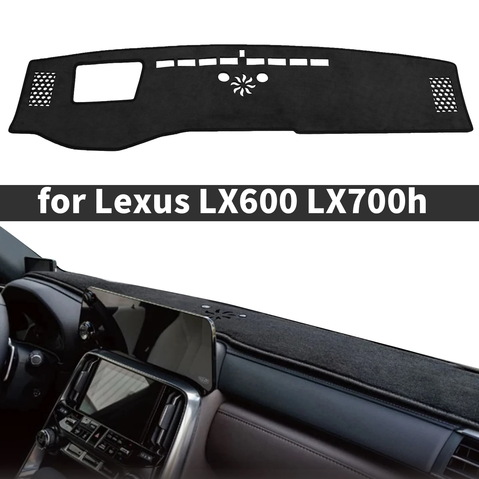 

fit for Lexus LX600 LX700H LX 600 700h Car Accessories Dashmat Protective Carpet Dashboard Cover Pad DashMat Sunshade