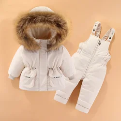 Kids Snowsuit Children Clothing Set Baby Winter Warm Down Jackets parka Boys Thick Jumpsuit Infant overcoat toddler Girl Clothes