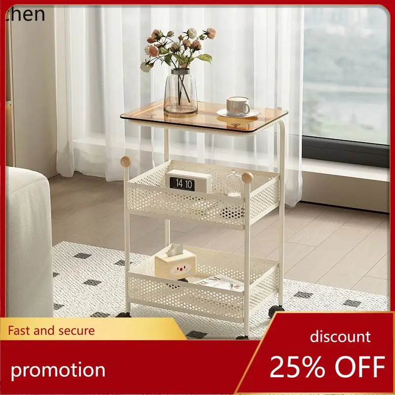 

CZ Bedroom Sofa Bedside Mobile Living Room Side Mini Trolley Snack Storage Side Cabinet