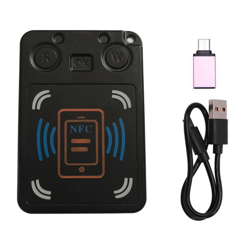 Copiadora de tarjetas con Chip inteligente RFID, lector de llaves de cifrado NFC, duplicador de fichas de 13,56 Mhz, clon RFID de 125Khz, escritor regrabable, FFYY-NFC
