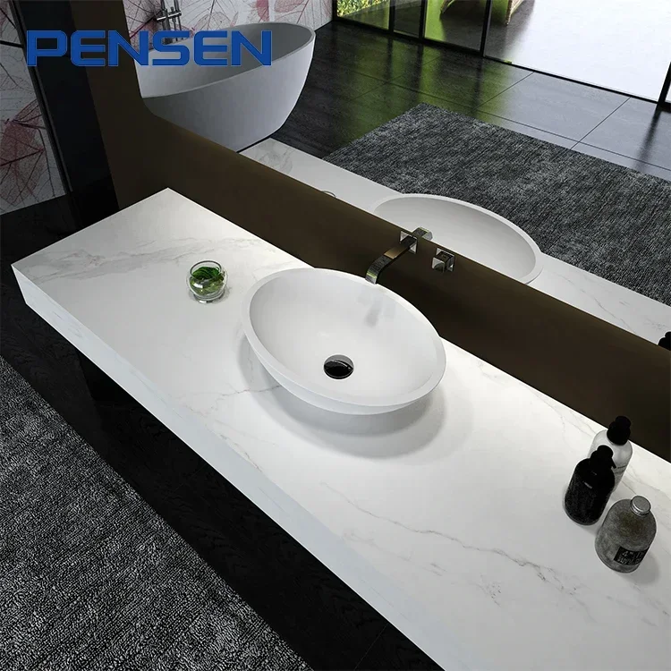 YYHC-Oval Above-counter Basin Solid Surface Stone Sink Bathroom Hand Washing Basin