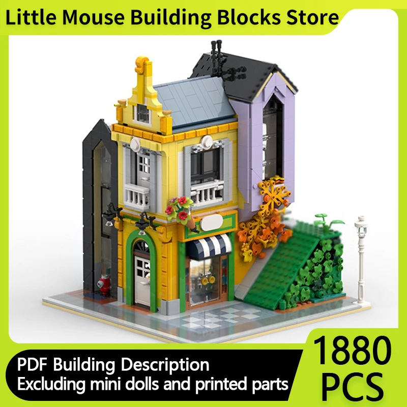 

City Street View Model MOC Building Bricks Town Residential Villa Modular Technology Gifts Holiday Assemble Children Toys Suit