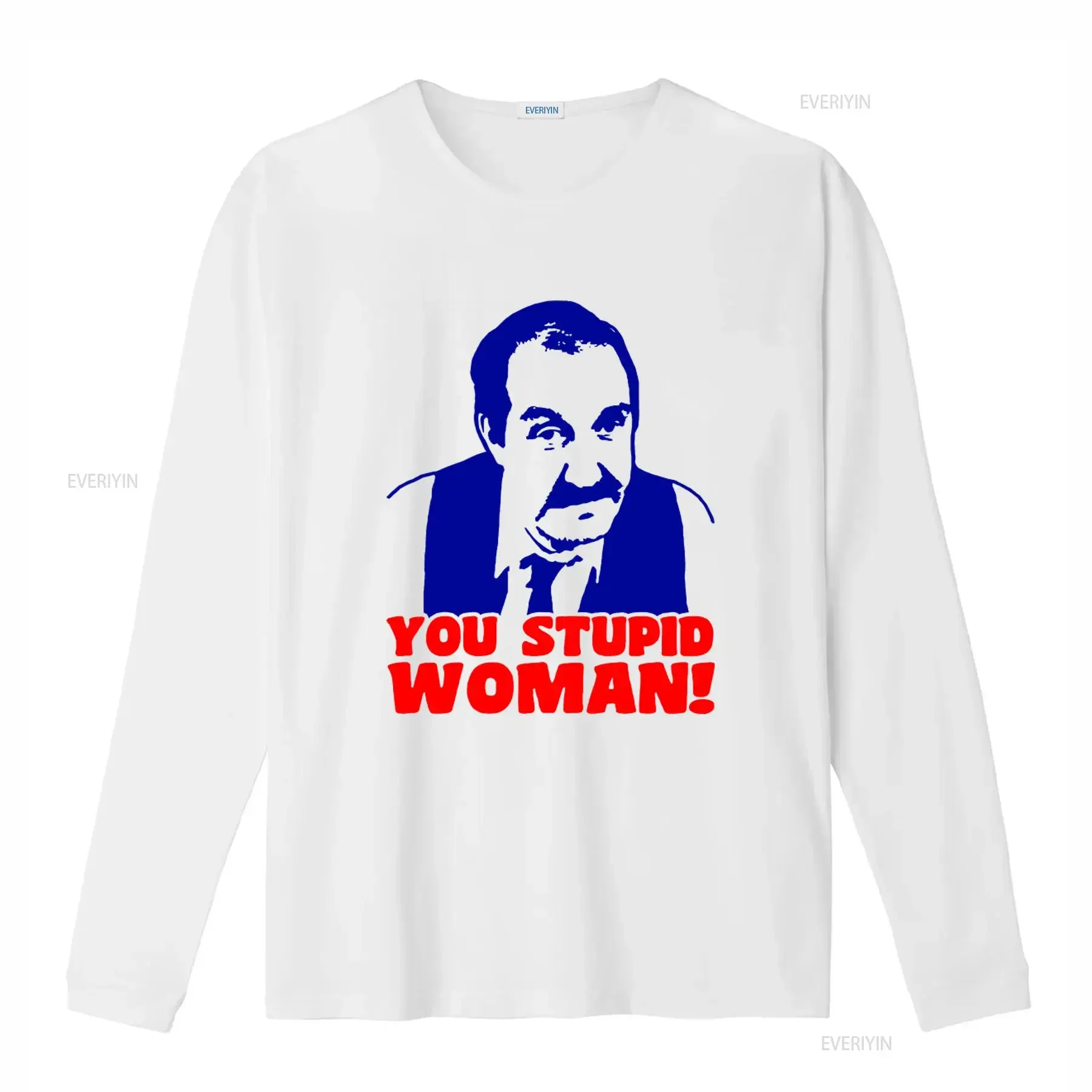 Allo Rene Artois Gorden Kaye You Stupid Woman Print T Shirt vintage Washed Soft Versatile Top For Everyday Wear