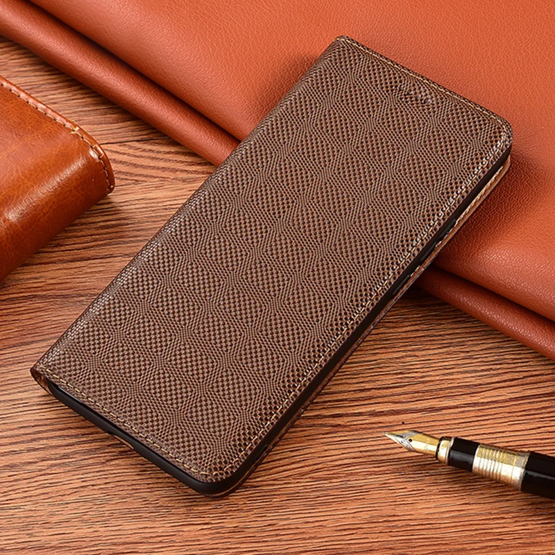 

Luxury Cowhide Genuine Leather Case for Huawei P Smart Z 2019 2020 2021 Phone Wallet Flip Cover