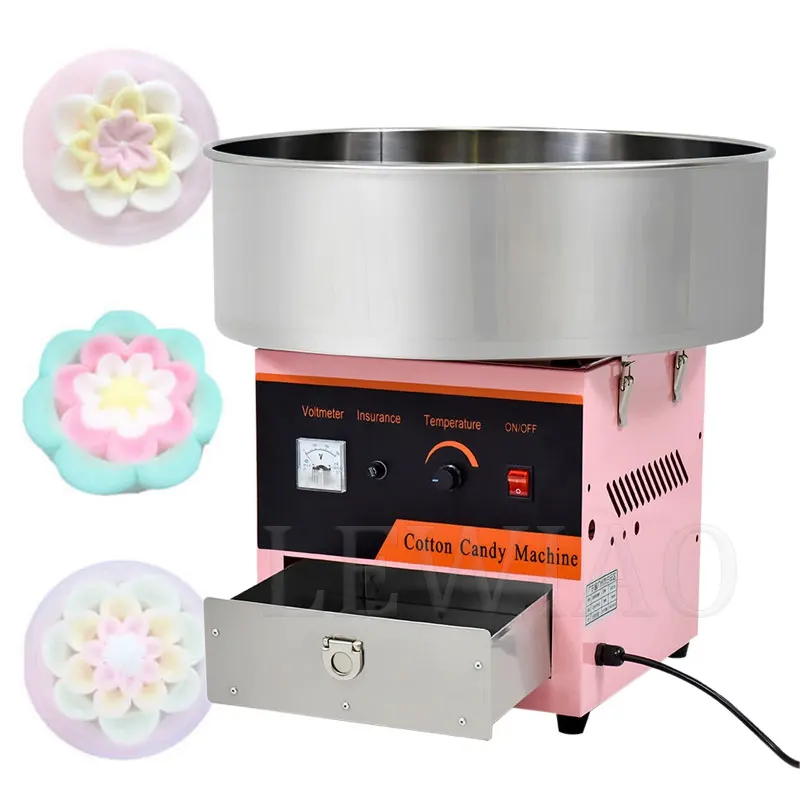 Electric Cotton Candy Machine Commercial Candy Floss Maker For Festivals Carnivals Birthday Parties Sports Events