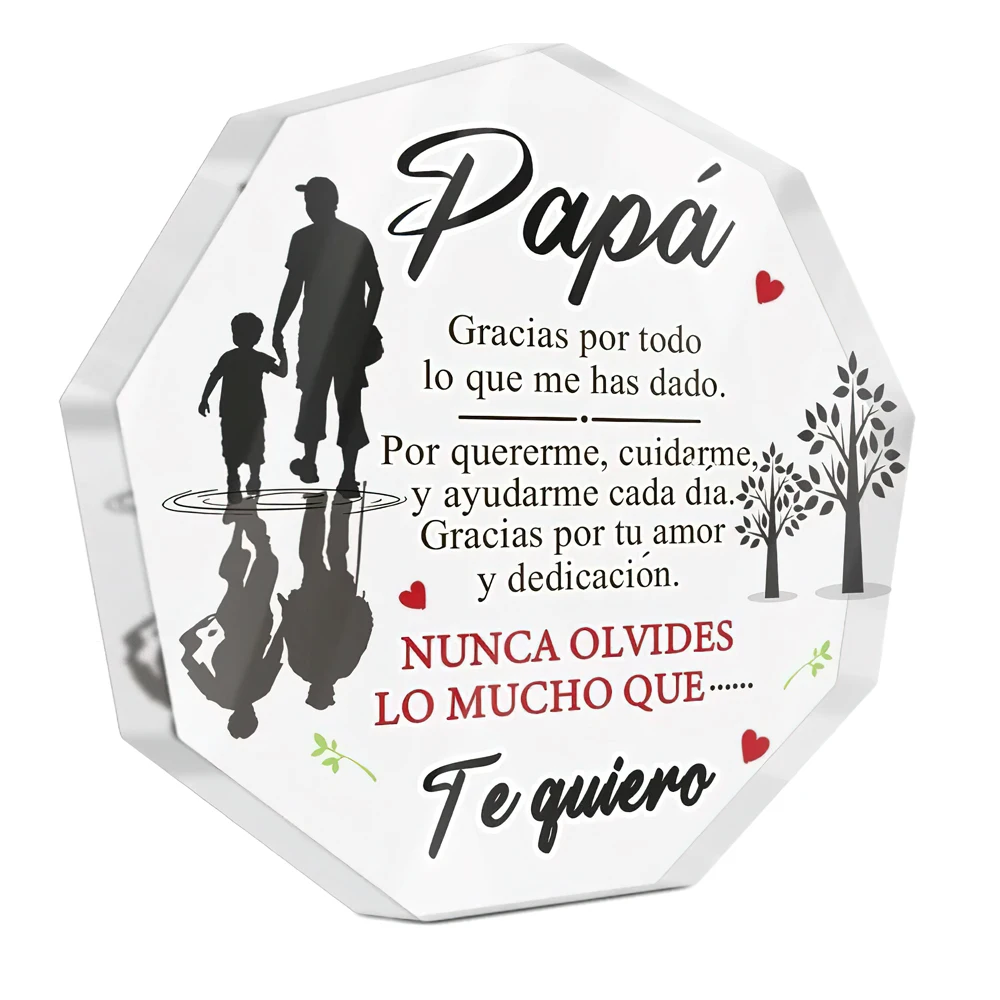 Effet acrylique/motif 1 pièce, cadeau d'anniversaire, signe décoratif, cadeaux pour papa reconnaissant, fils, fille, père, papa significatif