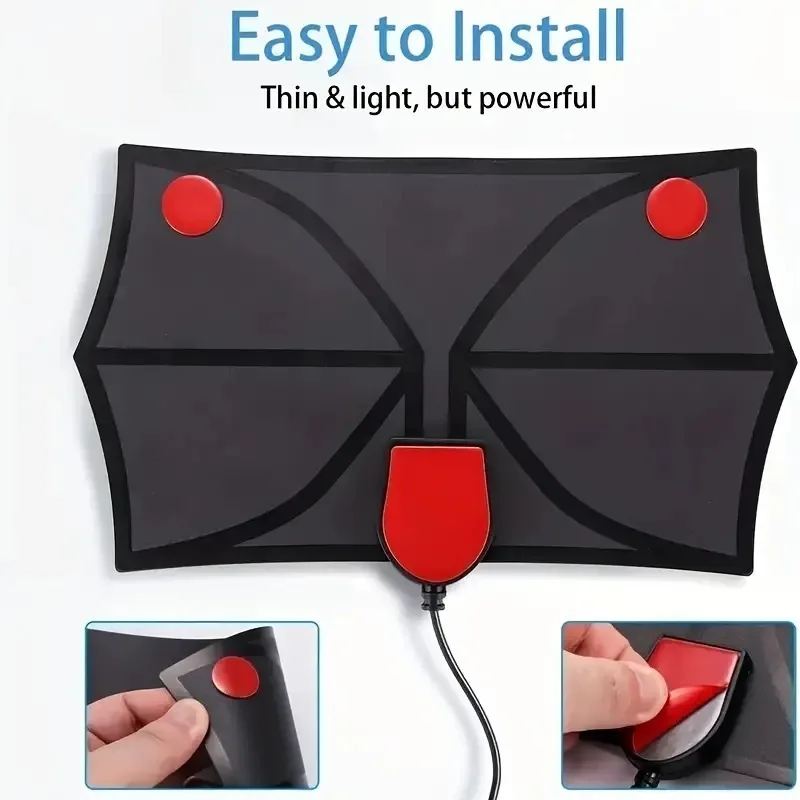 ​ ​ هوائي تلفزيون سداسي 4K - مضخم إشارة عالي الدقة للتلفزيونات الذكية/القديمية مع توافق واسع ​ ​