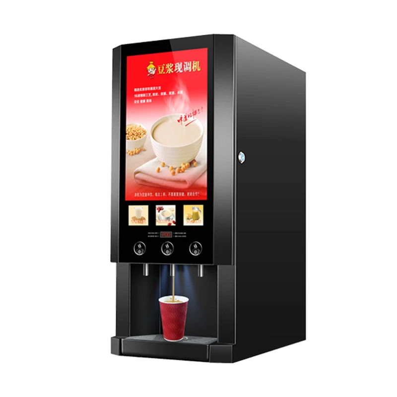 D30S Instant Coffee Machine Commercial Soybean Milk Vending Machine Automatic Coffee Vending Machine With LED Light Box