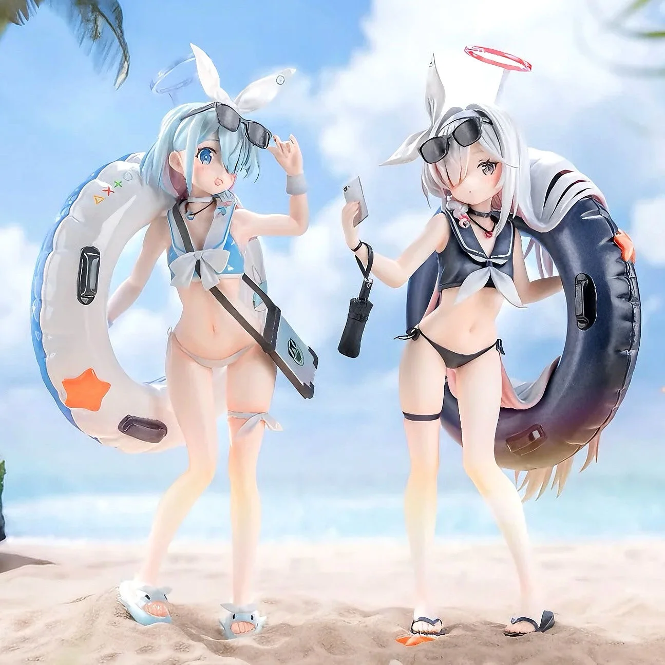 

Dee Manshe Blue File Swimsuit Arona&Prana anime Beautiful Girls Hand Made Cartoon Accessories
