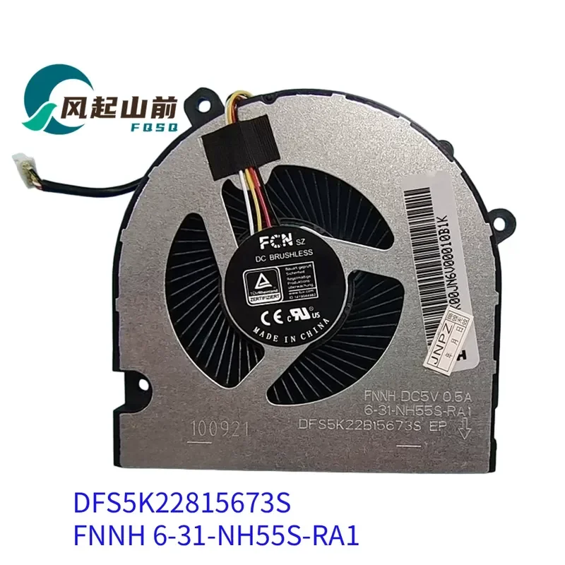 CPU Cooling Fan for Gigabyte A5 K1 DFS5K22815673S EP FNNH 6-31-NH55S-RA1 Laptop Heatsink Cooler Replacement Part