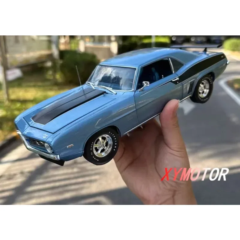 

ACME 1:18 For 1969 Chevrolet Camaro COPO Camaro Alloy Diecast Model Car Kids Toys Birthday Gifts Hobby Display Collection Blue