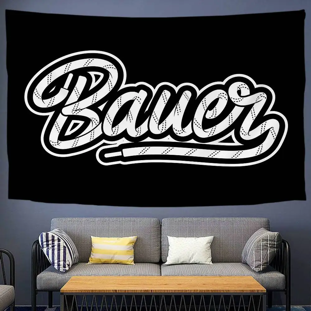 B-Bauer Hockey Anime Tapestry Hippie Flower Wall Carpets Dorm Decor Wall Hanging Home Decor