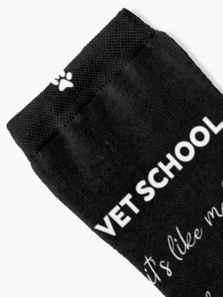 VET SCHOOL it's like med school, only harder Socks winter gifts tennis football Man Socks Women's