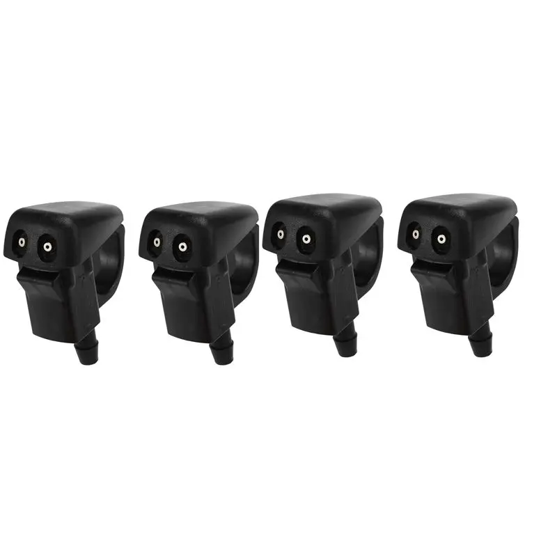 4X Left & Right New Windshield Washer Nozzle Sprayer Jet LR049290 For Land Rover LR3 LR4 For Range Rover Sport 2005-2016