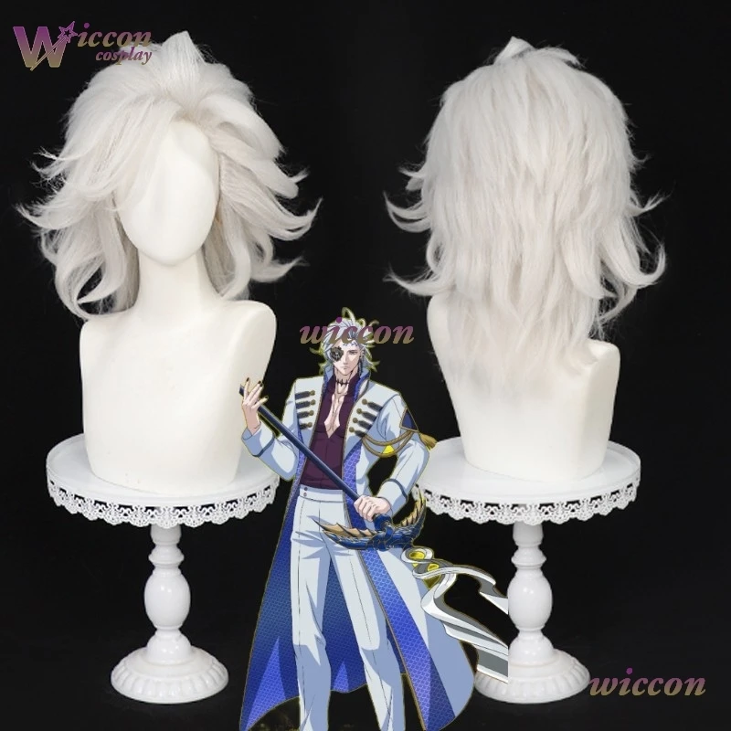 

Парик для косплея Аид из аниме Record Of Ragnarok Shuumatsu No Walküre, длинный белый парик с градиентом для мужчин и женщин, карнавальный