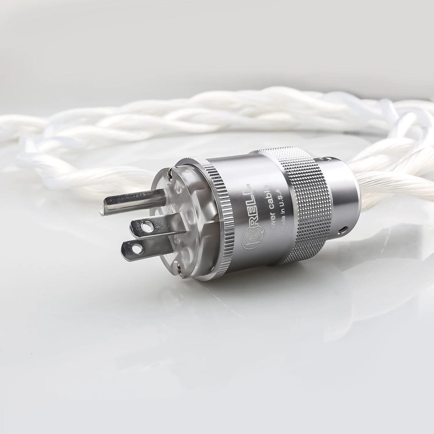 5N OCC Silver Plated Rhodium HiFi Power Cable 0.5m 1m 2m EU US AU AC Power Cord for Amplifier DAC CD Turntable