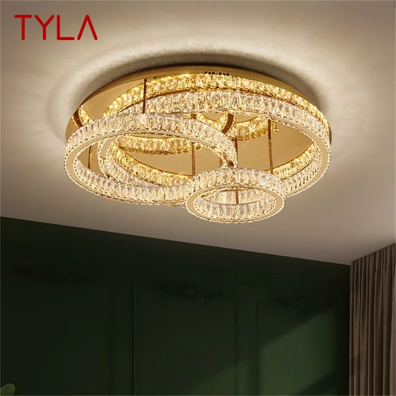 

TYLA Nordic Modern Ceiling Lamps LED Crystal Decorative Lighting Fixture For Home Bedroom