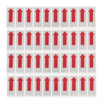 

100pcs Sealing Labels Arrow Stickers Self-Adhesive Arrow Labels for Bags Films Self Adhesive Red Transparent