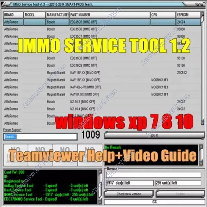 Newest EDC IMMO SERVICE TOOL V1.2 Car Repair Software PIN CODE EcuVonix Decoding V3.2 Immo Off CALCULATOR BSI VDO DASHBOARD