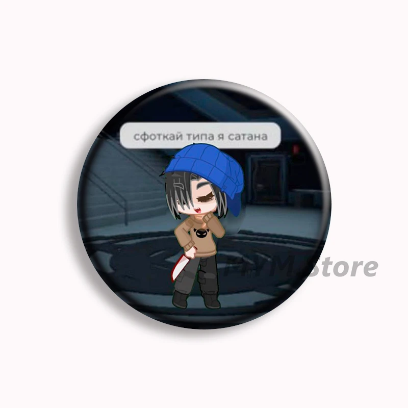 Terrible Mouse Anime Button Pin Horror Game Luke Robbie Cartoon Fanart Brooch Badge Bag Decor Accessories Fans Collect Gifts