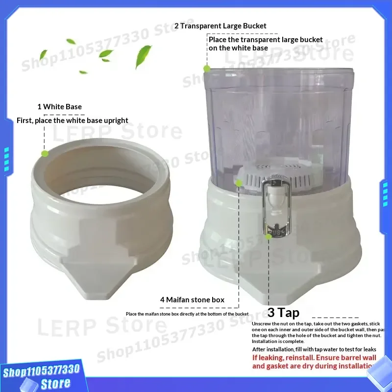16L Portable Ceramic Water Purifier with Activated Carbon Filter Grade 8 Mineral Pot for Home Use Direct Sales Household