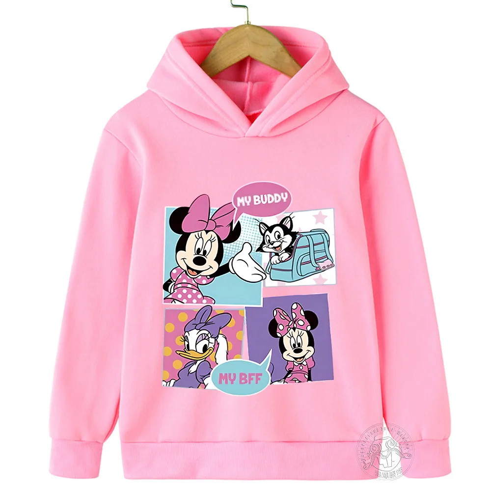 Sweatshirts Manga Anime Mickey Minnie Mouse Hoodie Kid Girl Boy Sweatshirt Hoody Cartoon Children Cute Clothes Baby Top Pullover