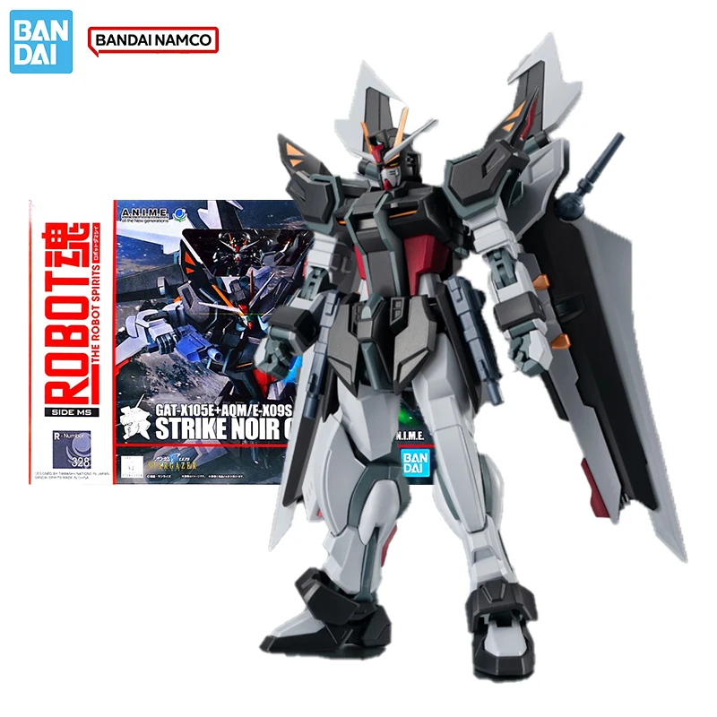

Bandai Original Genuine Figure Gundam Model Kit Robot Spirits GAT-X105E Strike Noir Gundam Collection Action Figure Model Toys
