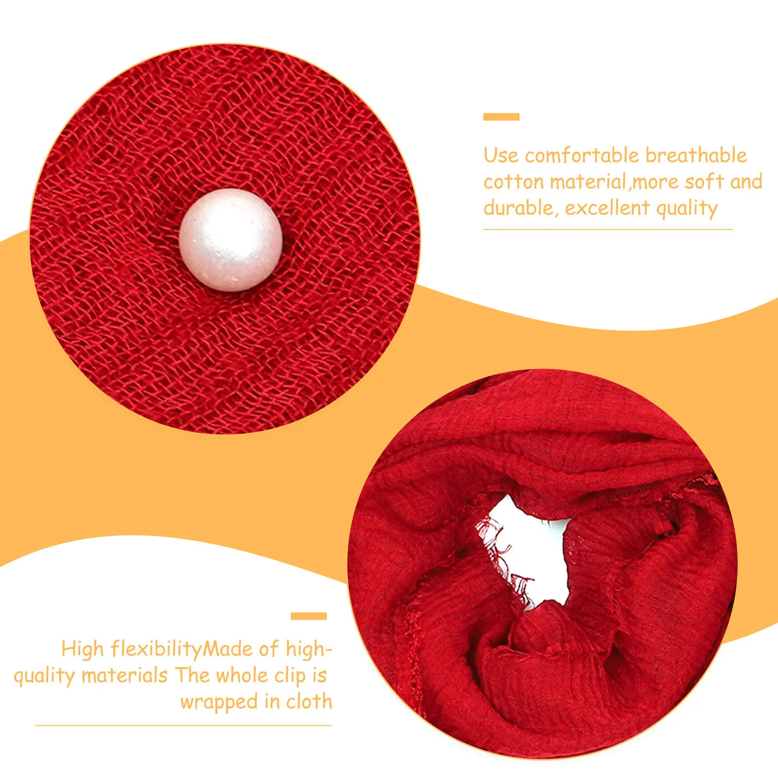 

1 шт. хлопковый платок с жемчужным декором, удобный, многофункциональный, легкий, модный, универсальный аксессуар для женщин